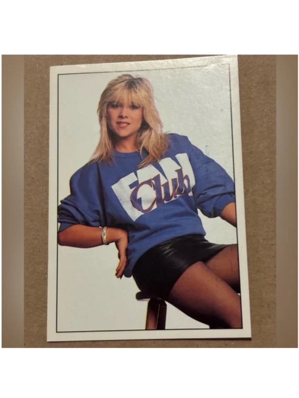 Samantha Fox 1990 Panini Fan Club Vintage Music Sticker Card